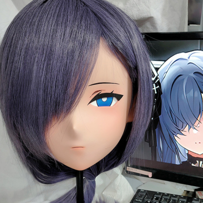 (GLA072)Customize Character'! Female/Girl Resin Full/Half Head With Lock Anime Cosplay Japanese Animego Kigurumi Mask